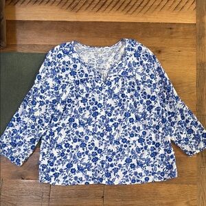 NWOT Lands End Slub Jersey Knit Top -Size M